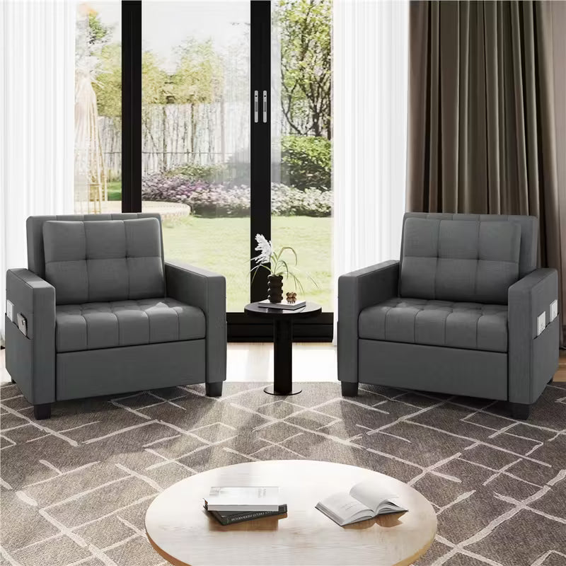 Costoffs Sofá Cama Plegable 2 en 1 con Sillón Extensible