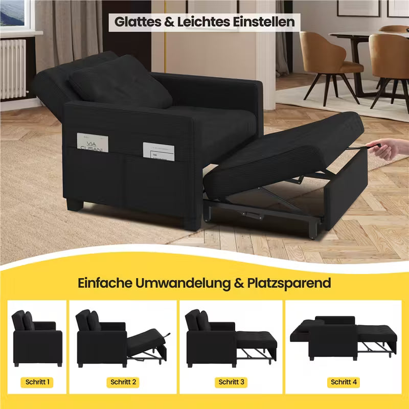 Costoffs Sofá Cama Plegable 2 en 1 con Sillón Extensible