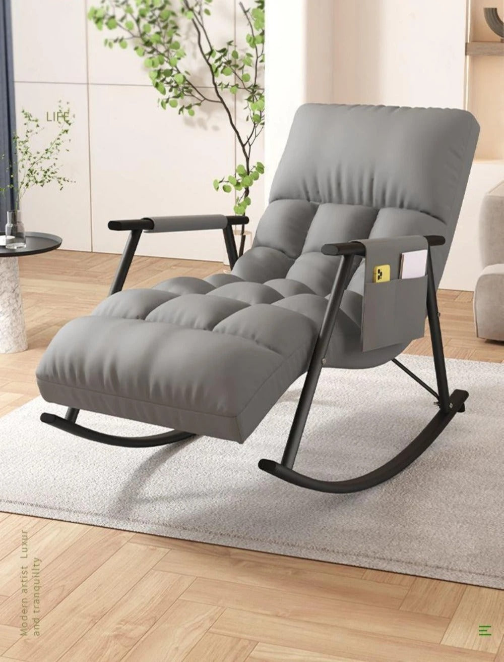 Cadeira de Baloiço Estofada Relax, Cadeira de Lazer Moderna