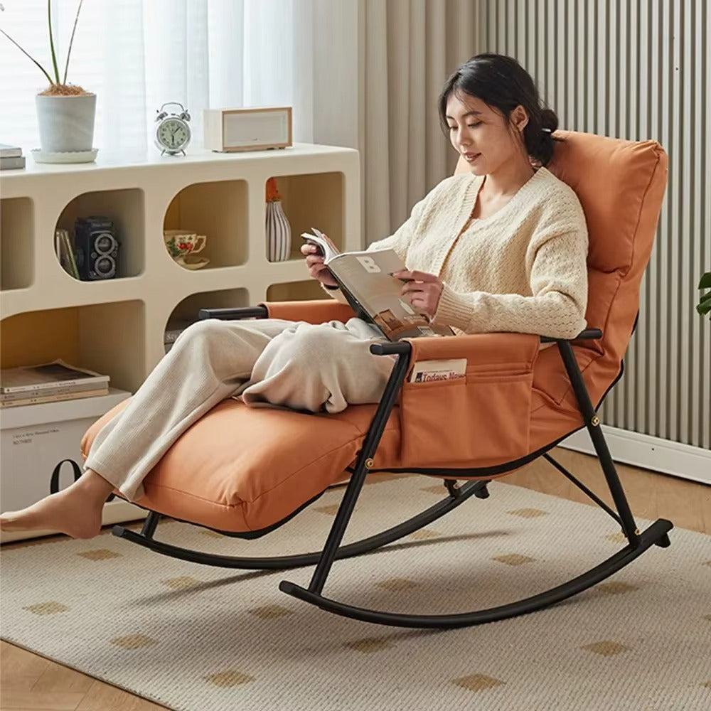 Cadeira de Baloiço Estofada Relax, Cadeira de Lazer Moderna